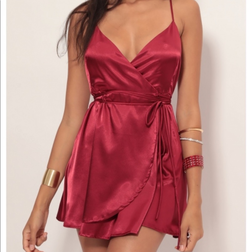 Lucy in the Sky Merlot Wrap Dress